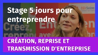 Stage 5 jours pour entreprendre