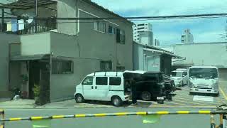 【車窓】 都電荒川線 荒川車庫前駅→飛鳥山駅 8800形8808