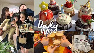 [ vlog ] 더위오기 전 이모저모 일상 🧡📚🥯🏃🏻‍♀️🍰🍻 ( 송리단길 멘야하나비 / 런던베이글뮤지엄 / 핸드메이드컵케익 / 서순라길 / 종로3가포차거리 )