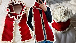 How to Crochet a Gorgeous Red Scarf with EASY crochet steps