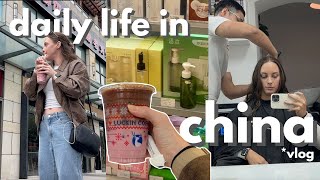 daily life in china vlog (shopping, hotpot, first haircut in China)