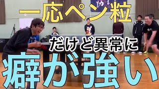 【13時間卓球】ペン粒奇行種!?江隈選手(宇都宮大学Q-TA)vsめしだ会長