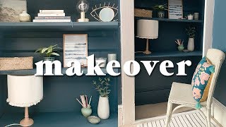 Small Closet to Home Office Room Makeover Transformation & DIYs