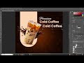 coffee social media post design in adobe photoshop tutorial grey dot gfx