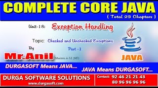 Core Java Exception Handling checked and unchecked Exceptions Part - 1