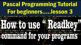 Pascal tutorial lesson 4 | How to use readkey command for your programs | Q SOLUTIONS #pascal