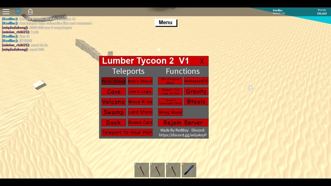 [NEW HACK LUMBER TYCOON 2] REDBOY ALPHA - YouTube