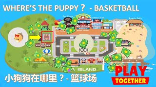 【TIPS攻略】PLAY TOGETHER天天玩乐园 Where's The Puppy ? 小狗狗在哪里？简简单单通关赚三倍星币【BASKETBALL篮球场】