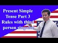 Present Simple Tense Part 3 ( Verb + s Spelling Rules with third person singular)