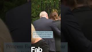Princess Eugenie shed a tear as she looked at the tributes #royal #royalfamily #thequeen #shorts