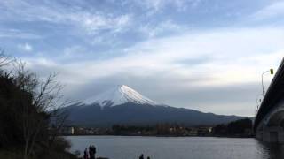 河口湖 産屋ヶ崎から暮れゆく富士山 【タイムラプス】