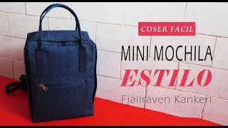 Mini mochila inspirada en Fjallraven Kanken | Coser Fácil