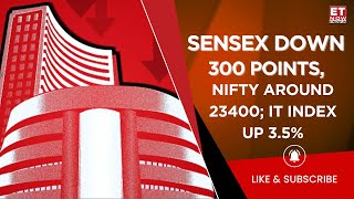 Sensex Falls Again Settles 240 Pts Lower; Nifty Below 23,450; NTPC, SBI Drop Up To 4% | Closing Bell