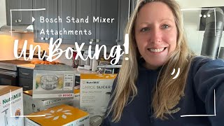 Unboxing!!! Bosch Stand Mixer Attachments - Food Processor, Vacuum Blender, Ice Cream Maker, Juicer