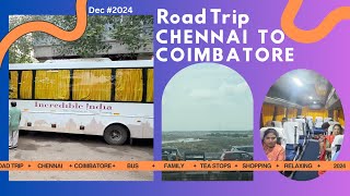 Chennai to Coimbatore by Road 🛣 | Bus Trip 🚎 | Family Trip 👩‍👩‍👧‍👦 💜 #roadtrip 🚌 #december_2024