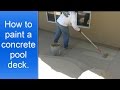 How to paint a concrete pool deck.