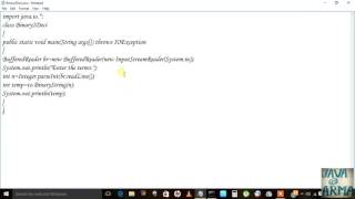 Java Program to Convert Binary Number to Decimal