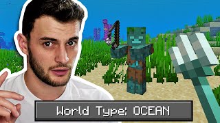 Can You Beat Minecraft in an ALL OCEAN World?