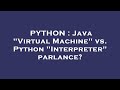 PYTHON : Java 