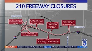 Mini-Carmageddon? 210 Freeway project to close westbound lanes for 125 hours