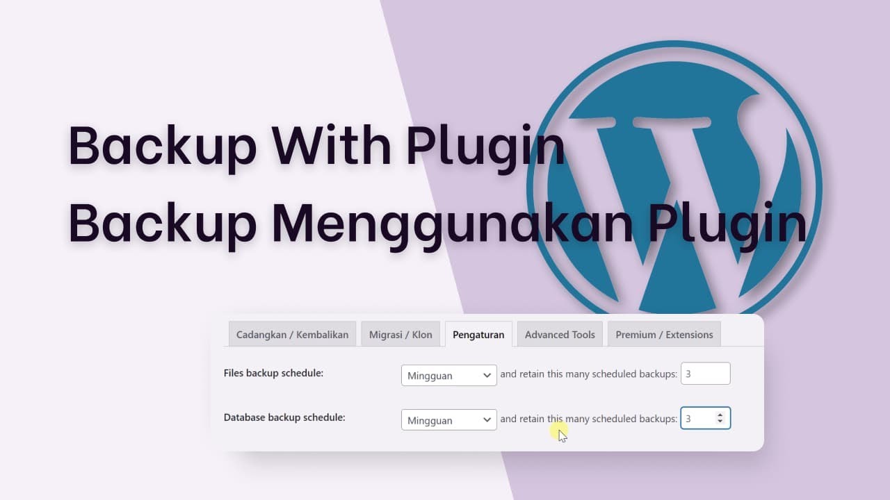 Cara Backup WordPress Dengan Plugin - YouTube