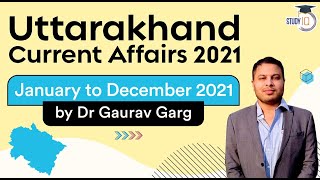 Uttarakhand Current Affairs 2021 Complete 1 year January to December 2021 for UK PCS & other exams