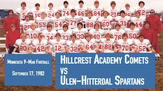 1982 Hillcrest vs Ulen-Hitterdal Football. September 17, 1982