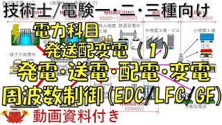 発送配変電（１）－　発電・送電・配電・変電、周波数制御(EDC,LFC,GF)