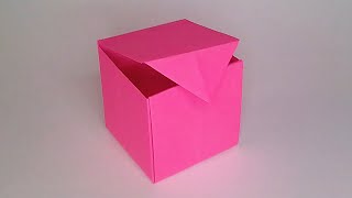 Cómo hacer una CAJA de papel con tapa FÁCIL✅ | Origami PASO A PASO