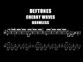 Deftones - Cherry Waves - Drumless (with scrolling drum sheet)