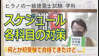 ヒラノの一級建築士試験 Vol.2『学科試験の勉強スケジュール / 各科目の勉強方法 他』