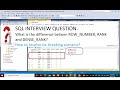 SQL Interview Question | Difference between Row Number, Rank and Dense Rank | Tie-breaking scenario
