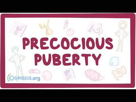 What hormone triggers puberty in females?
