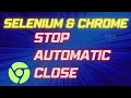 Selenium With Python Tips: How to Keep Chrome Open (Stop Chrome From Closing Automatically)