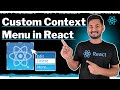 Create Custom Context Menu in React | The Complete React Course | Ep.38