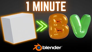 Create Inflated Text in Blender in 1 Minute!