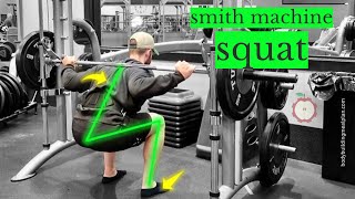 Smith Machine Squat For Glutes & Quads