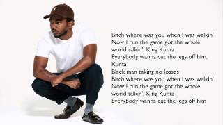 Kendrick Lamar - King Kunta Official Hd Lyrics