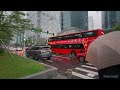 4k walking in the rain zhujiang new town guangzhou china