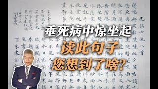 司马南：垂死病中惊坐起，读此句子您想到了啥？