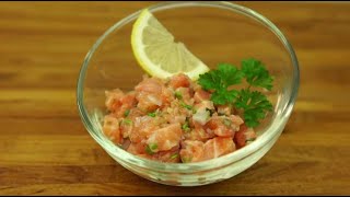 Tartare de saumon frais