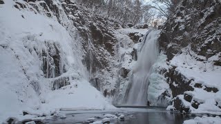 冬の秋保大滝　japanese  ice fall akiu-otaki sendai