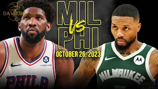 Milwaukee Bucks vs Philadelphia 76ers  Game Highlights | October 26, 2023 | Free