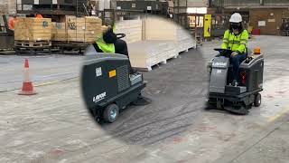 Lavor SWL 1000 R ET Industrial Ride On Sweeper Demo   SD 480p