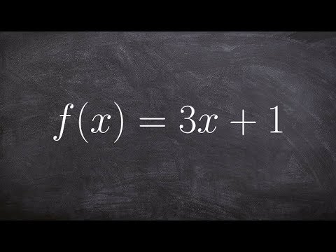 How to find the inverse of a linear function How to find the inverse of a linear function