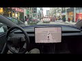 tesla fsd 13.2.2 driving through saint catherine street 🇨🇦