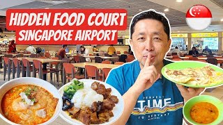 Where to eat at Singapore Airport?! 🇸🇬 Trying Changi Airport Hidden Staff Cantee