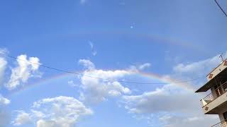 Very Rare Dual Rainbows in Sky at a time | ఒకేసారి ఆకాశంలో అరుదైన రెండు ఇంద్రధనుస్సులు | Rainbow