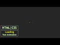 Loading Text Animation|HTML CSS