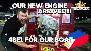 Our New Boat Engine 4BE1 Has Finally Arrived! | Delivery \u0026 First Impressions / The Crowns Vlog